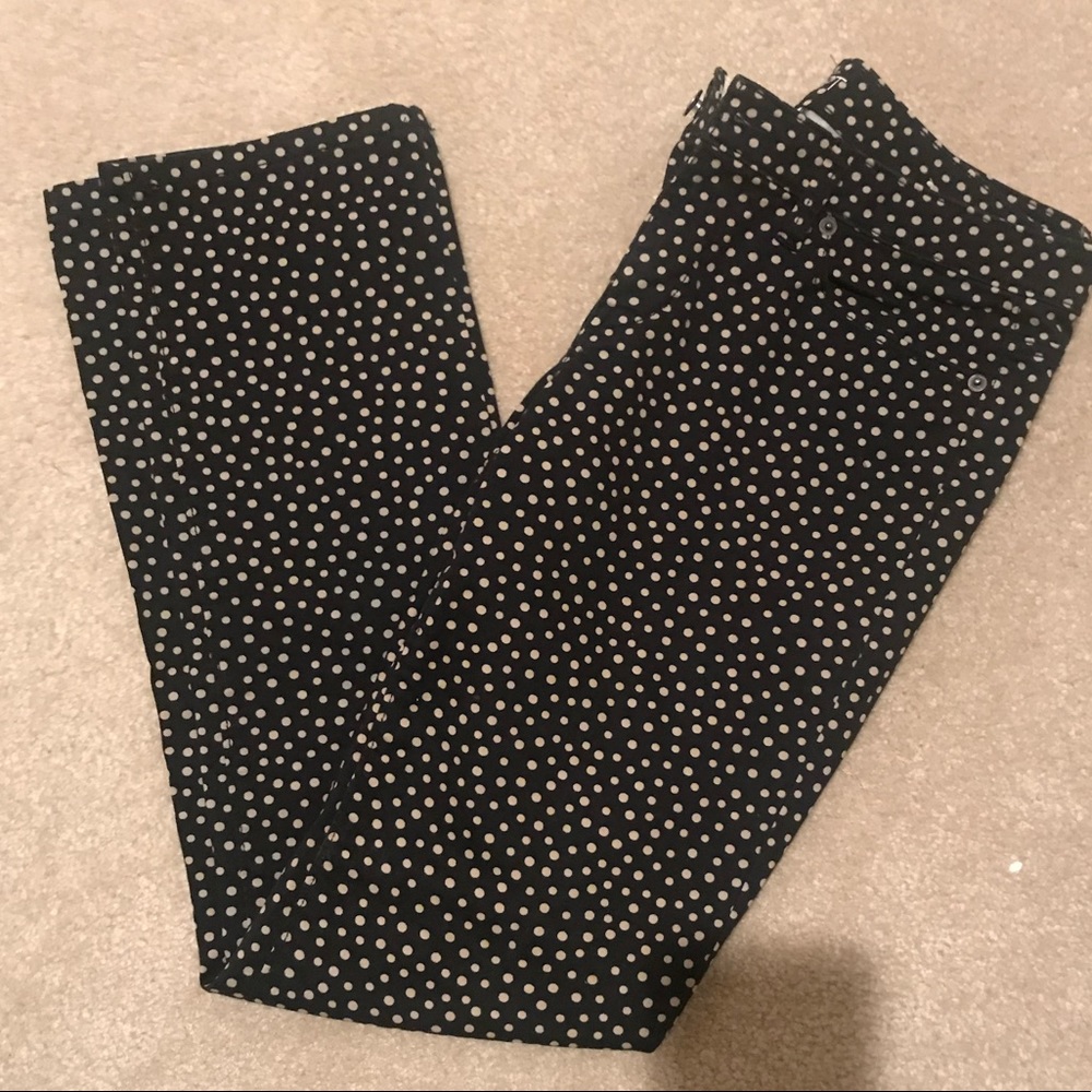 👑 4 for $25 👑 Loft polka dot straight jeans EUC